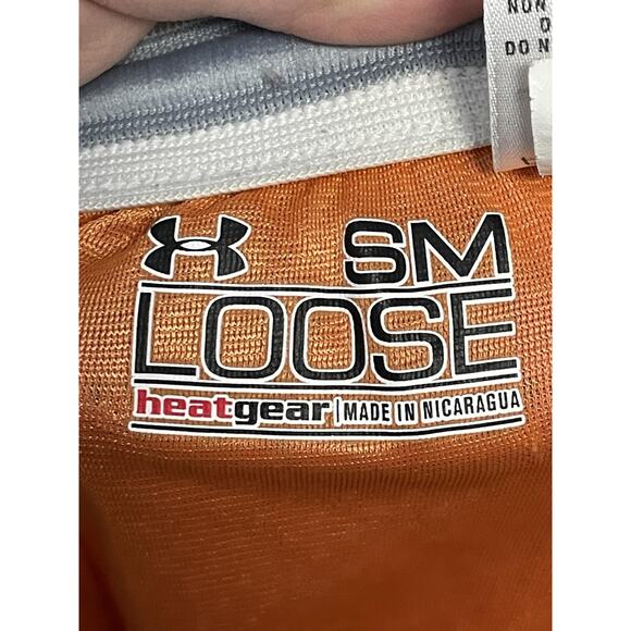 Under Armour Shorts Womens Small Pink Orange HeatGear Mesh Running Athletic - Picture 9 of 9